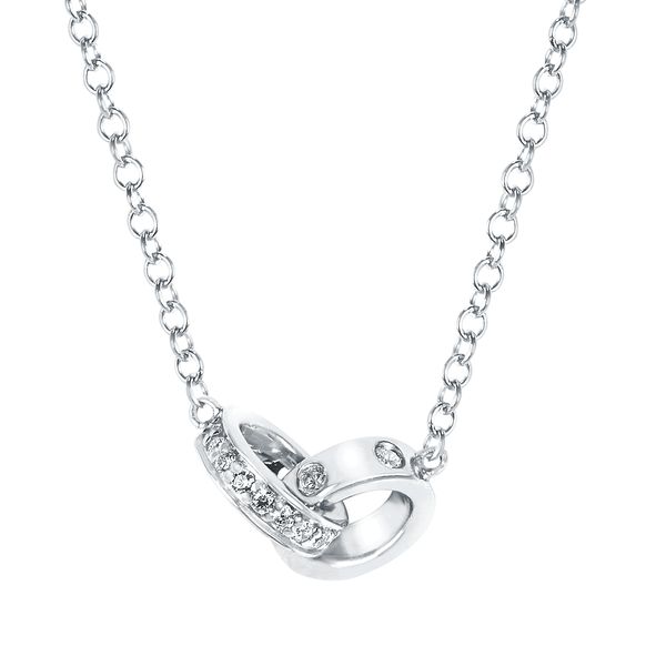 14k White Gold Diamond Pendant