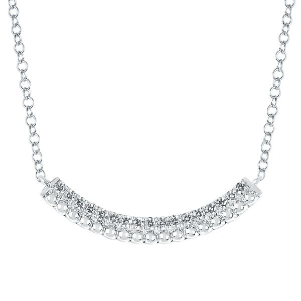 14k White Gold Diamond Pendant