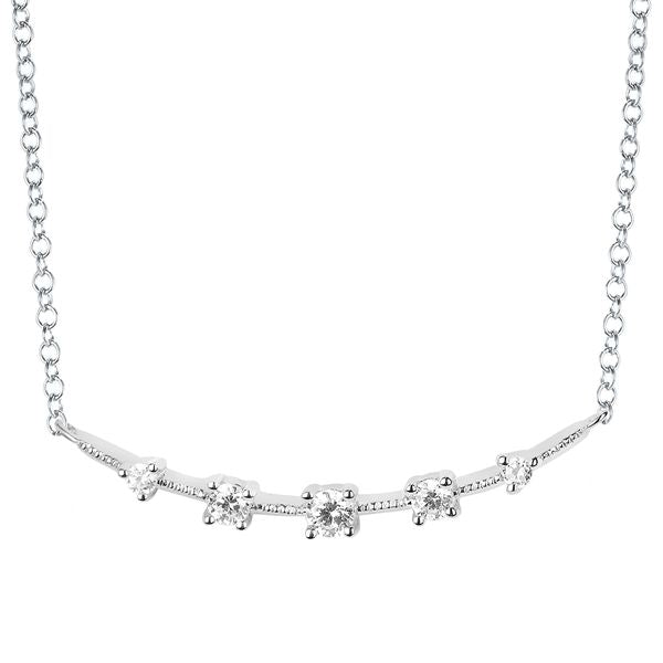 14k White Gold Diamond Pendant