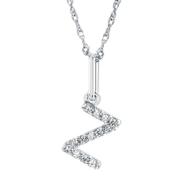 10k White Gold Diamond Pendant
