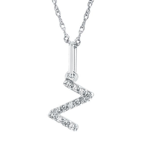 10k White Gold Diamond Pendant