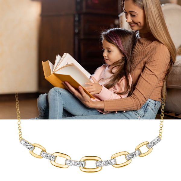 14k Yellow Gold Diamond Pendant - Image 2