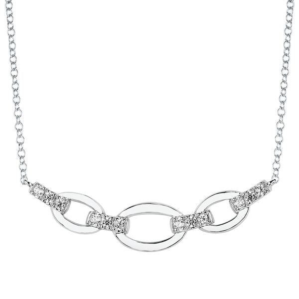 14k White Gold Diamond Pendant