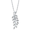 14k White Gold Diamond Pendant