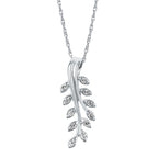14k White Gold Diamond Pendant