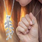 14k White Gold Diamond Pendant - Image 3