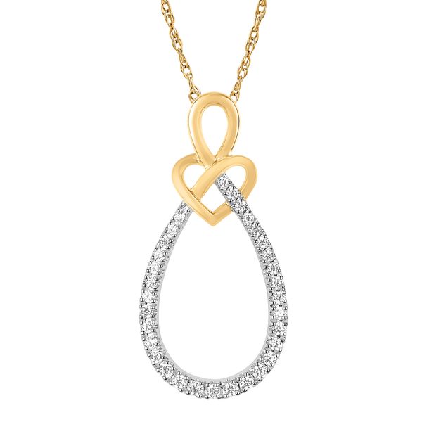 14k Yellow Gold Diamond Pendant