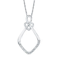 14k White Gold Diamond Pendant