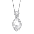 14k White Gold Diamond Pendant