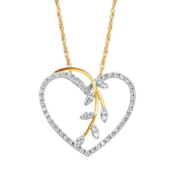 14k Yellow Gold Diamond Pendant