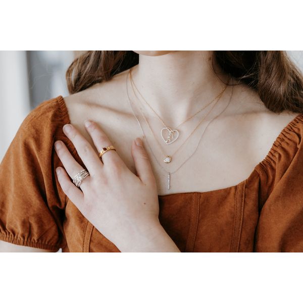 14k Yellow Gold Diamond Pendant - Image 4