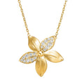 14k Yellow Gold Diamond Pendant