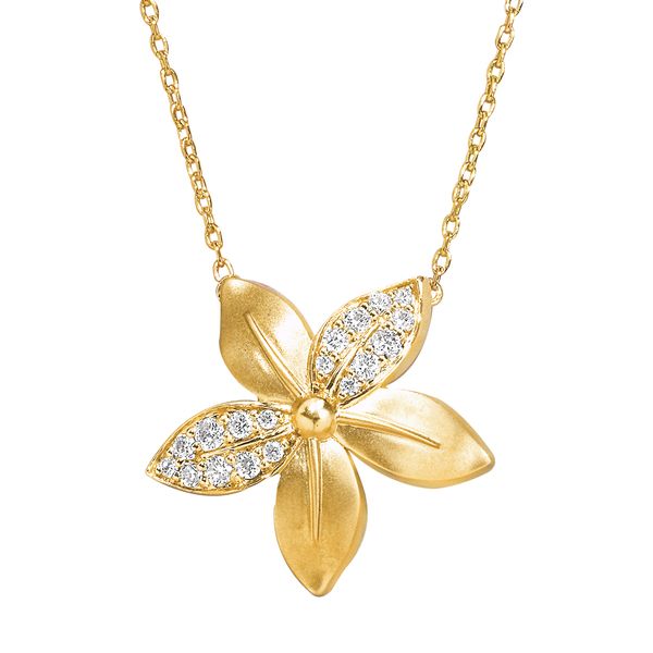 14k Yellow Gold Diamond Pendant