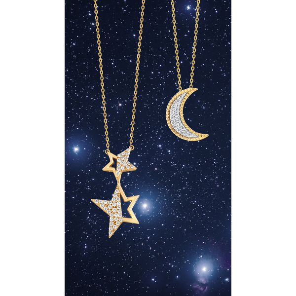 14k Yellow Gold Diamond Pendant - Image 2