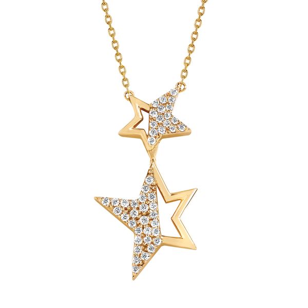14k Yellow Gold Diamond Pendant