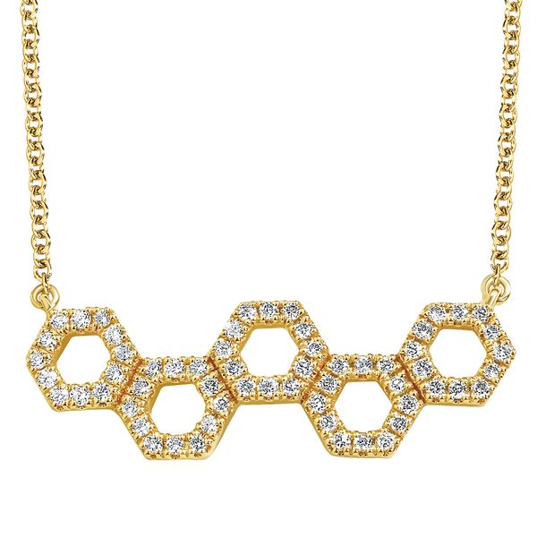 14k Yellow Gold Diamond Pendant