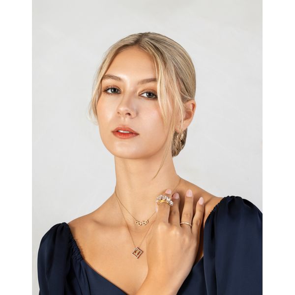 14k Yellow Gold Diamond Pendant - Image 5