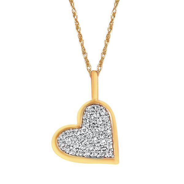 14k Yellow Gold Diamond Pendant
