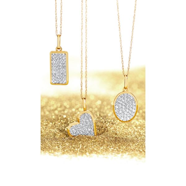 14k Yellow Gold Diamond Pendant - Image 2