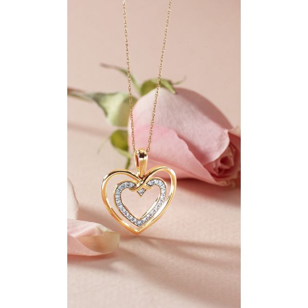 14k Yellow Gold Diamond Pendant - Image 2