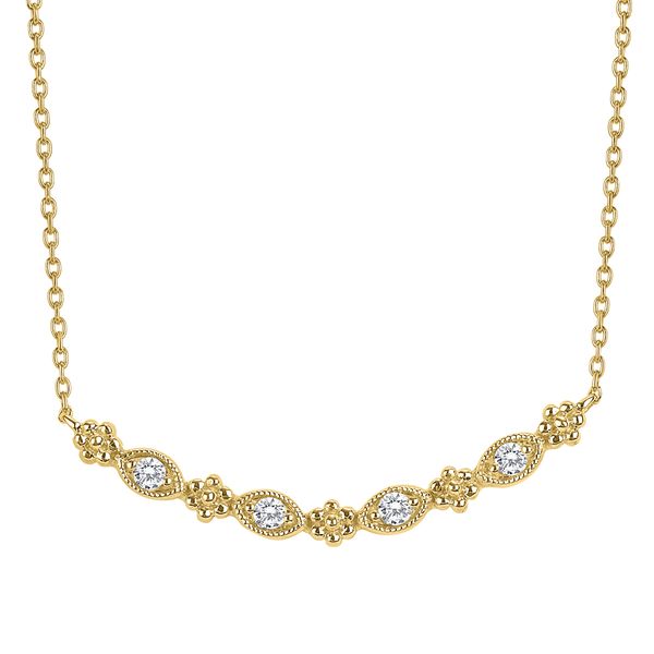 14k Yellow Gold Diamond Pendant