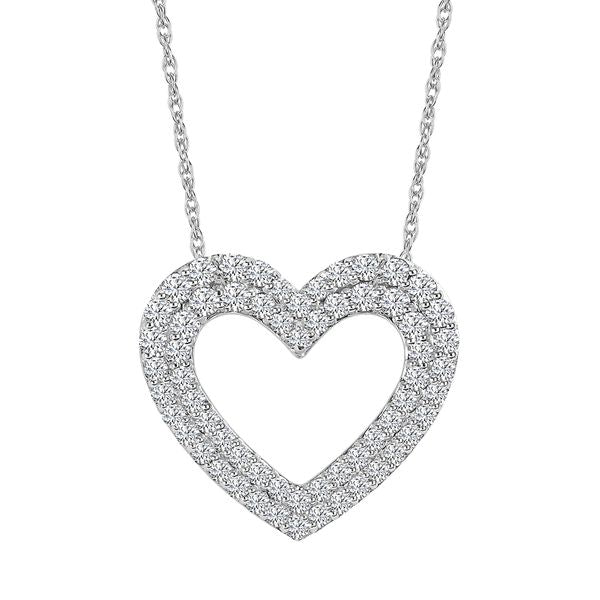 14k White Gold Diamond Pendant