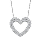 14k White Gold Diamond Pendant