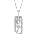 14k White Gold Diamond Pendant