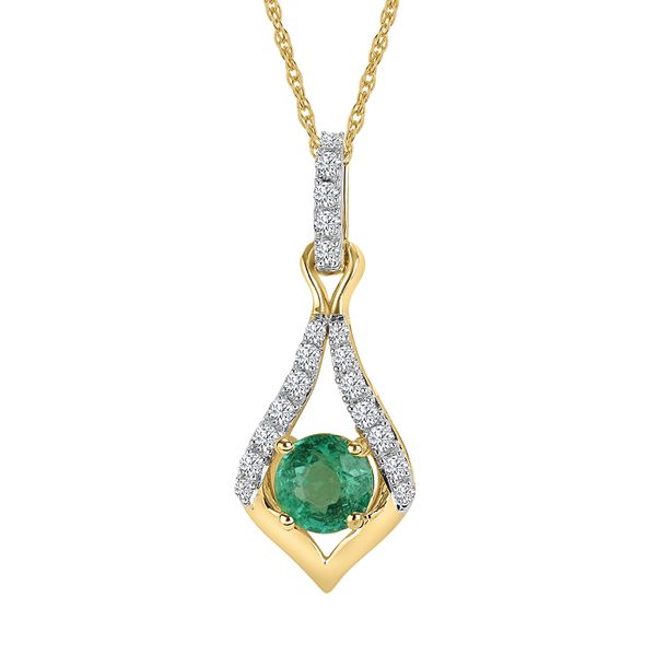 14k Yellow Gold Gemstone Pendant