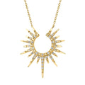14k Yellow Gold Diamond Pendant