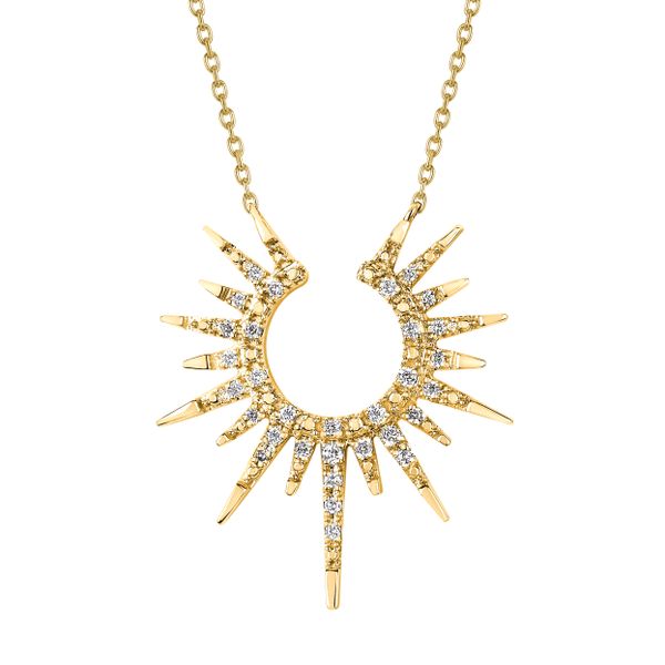 14k Yellow Gold Diamond Pendant