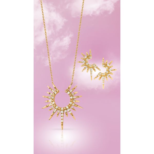 14k Yellow Gold Diamond Pendant - Image 3