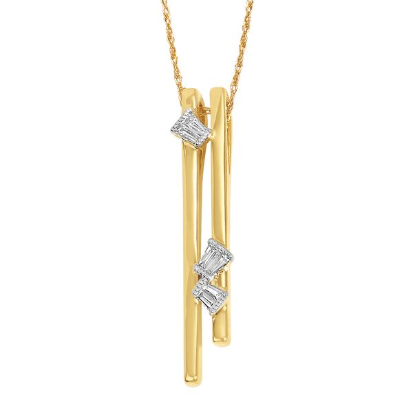 14k Yellow Gold Diamond Pendant