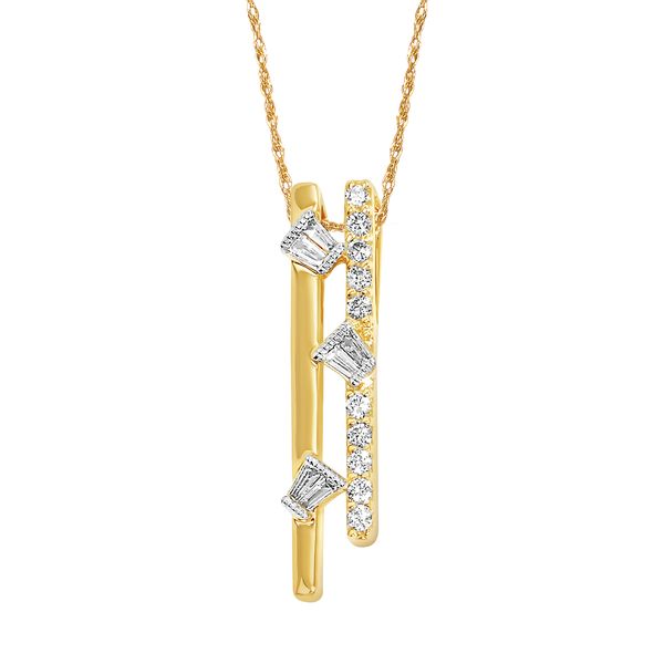 14k Yellow Gold Diamond Pendant