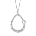 14k White Gold Diamond Pendant