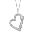 14k White Gold Diamond Pendant
