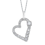 14k White Gold Diamond Pendant