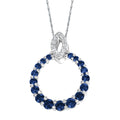 14k White Gold Gemstone Pendant