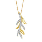 14k Yellow Gold Diamond Pendant