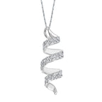 14k White Gold Diamond Pendant