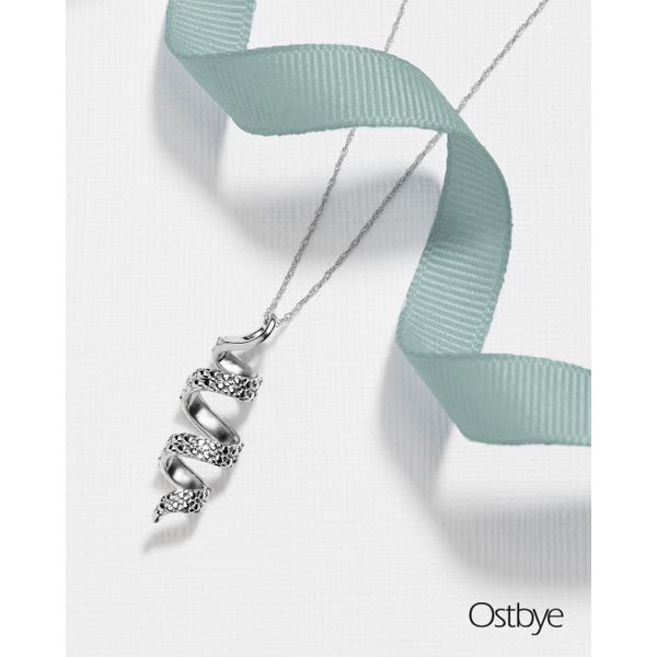 14k White Gold Diamond Pendant - Image 2