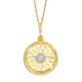 14k Yellow Gold Diamond Pendant