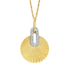 14k Yellow Gold Diamond Pendant