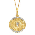 14k Yellow Gold Diamond Pendant