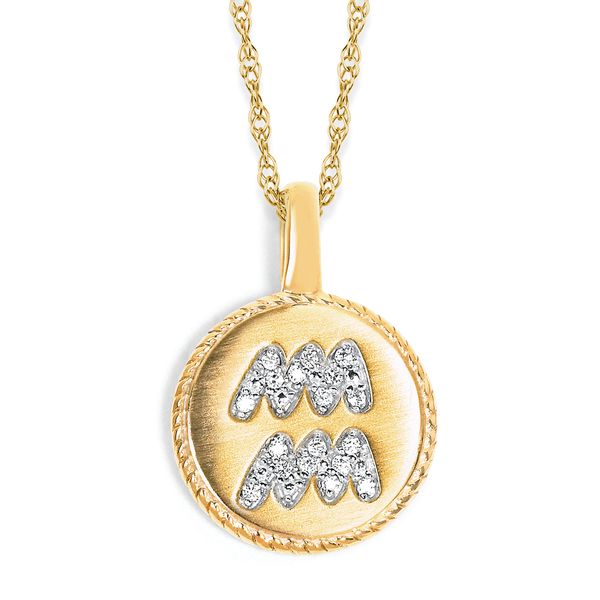 14k Yellow Gold Diamond Pendant