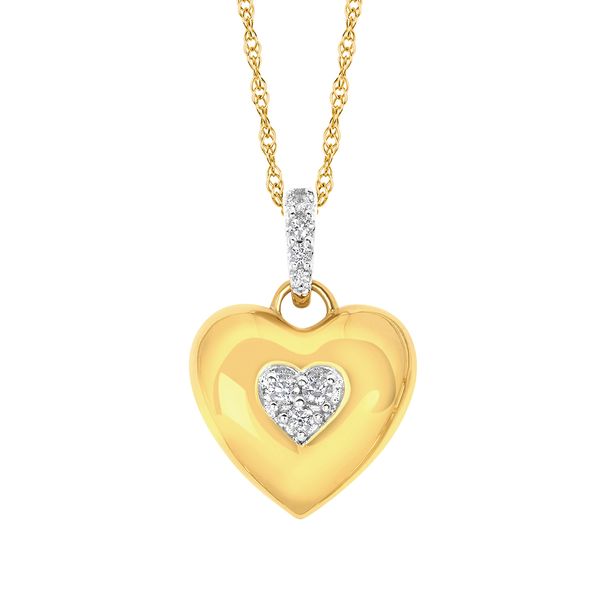14k Yellow Gold Diamond Pendant