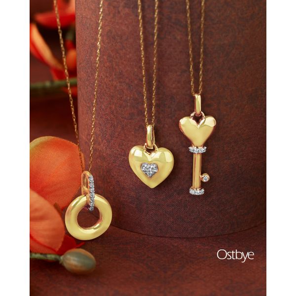 14k Yellow Gold Diamond Pendant - Image 2