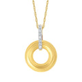 14k Yellow Gold Diamond Pendant