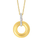 14k Yellow Gold Diamond Pendant