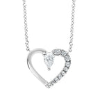 14k White Gold Diamond Pendant